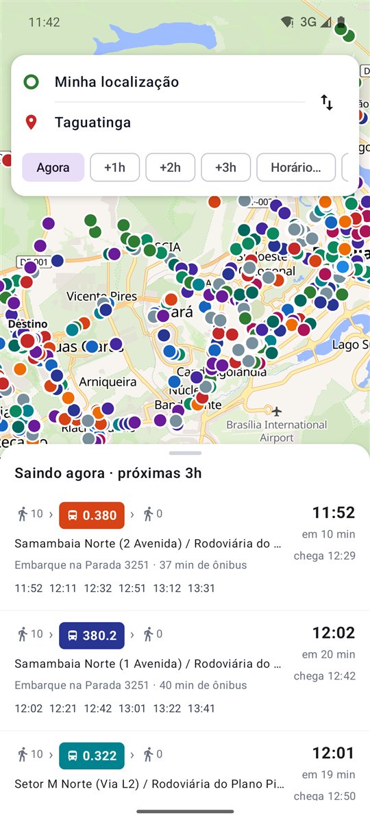 Lista de linhas para Taguatinga